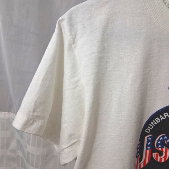 Vintage NASA Columbia Shuttle T-shirt 50th Mission USML Astronats White Medium - Picture 5 of 12